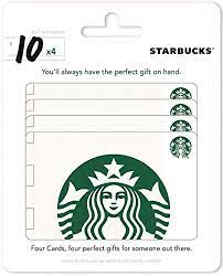 Enter the card number and security code. Amazon Com Starbucks Gift Cards Multipack Of 4 10 Gift Cards