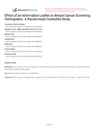 PDF) Effect of an Information Leaflet