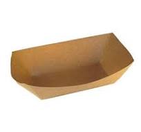 #100 1lb Kraft Paper Food Tray | Bulk | Compostable | Made In USA