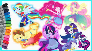 Friendship is magic ada tokoh utama yang disebu mane 6. My Little Pony Equestria Girls Gala Dress Coloring Pages Mewarnai Kuda Poni Rainbow Rocks Youtube