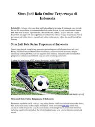 We did not find results for: Situs Judi Bola Online Terpercaya Di Indonesia