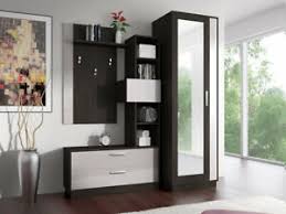 Modernes kontrastdesign für den flur. Garderobe Zac Mit Kleiderstander Schuhschrank Hochglanz Elegante Modern Design Ebay