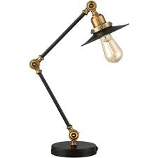 Get free shipping on qualified rustic table lamps or buy online pick up in store today in the lighting department. 360 Lighting Industrial Rustic Desk Table Lamp With Usb Charging Port Adjustable Black Gold For Bedroom Bedside Nightstand Office Target