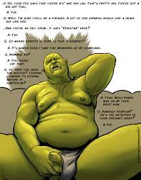 2017 clothing cureboltium dialogue english text humanoid male male  only masturbation nipples orc penis raised arm sitting slightly chubby solo  sweat text tusks uncut underwear 