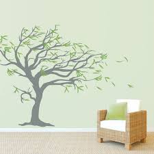 Our home decor wall trees include popular cherry blossom and other tree designs, in removable and repositionable peel & stick styles. Tree Blowing In The Wind Wall Decal 99 X 84 Tree Etsy Tree Wall Decal Forest Wall Decals Living Room Art