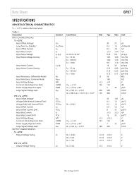 Calculate angular velocity in rad/s from frequency of 300 hertz: Data Sheet Op07 Specifications Op07e Electrical Characteristics Table 1 Parameter Symbol Conditions Min Typ Max Unit Ta 25 C Datasheet Op07 Analog Devices ä¿®è®¢ç‰ˆ G