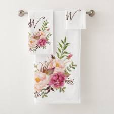 Fabulous Fashion And Decor Cottage Style Floral Print Bath Towels Flowers Bouquet Romantic Wedding Gifts Floral Prints
