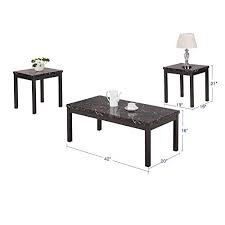 Round marble coffee table, set of 2 round coffee tables , side table, round quartz coffee table, marble table, delia coffee table metalovepl 5 out of 5 stars (474) $ 1,072.57 free shipping add to favorites last chance sale! 3 Piece Modern Faux Marble Coffee And End Table Set With Metal Legs And Apron Living Room Furniture Home Kitchen Furniture Fcteutonia05 De