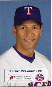 2001 Texas Rangers Dr. Pepper #34 Randy Velarde SGA