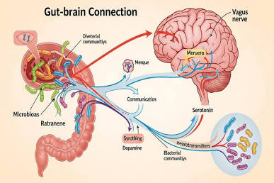 How daily stress and digestion interact, AI generated