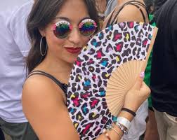 Gafas de sol con espejo arcoíris redondo para festivales SEND NUDES