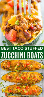 Every summer i plant way to. Taco Stuffed Zucchini Boats Video Sweet And Savory Meals