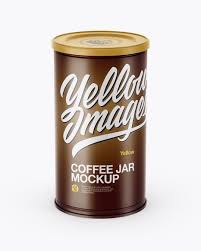 Matte Coffee Tin Can Mockup High Angle Shot In Can Mockups On Yellow Images Object Mockups Mockup Free Psd Mockup Mockup Psd