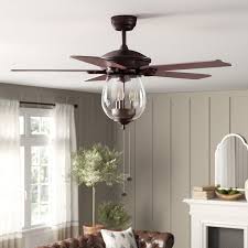 Birch Lane Heritage Rueben 5 Blade Ceiling Fan Light Kit Included Reviews Wayfair Ceiling Fan Rustic Ceiling Fan Ceiling Fan Chandelier