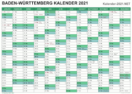 Unsere kalender sind lizenzfrei, und können direkt heruntergeladen und ausgedruckt werden. Kalender 2021 Baden Wurttemberg