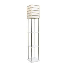 Buy products such as elecwish shelf floor lamp with linen shade, wooden frame modern standing lamp with 3 shelves organizer decor at walmart and save. Floor Lamp With Shelves Target