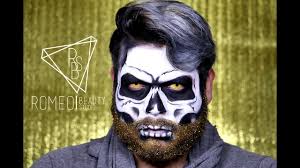 skull face makeup with beard saubhaya