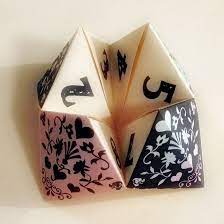 A fun chinese new year craft for kids, or even valentine's day, wedding favors, birthday secure the paper fortune cookie closed with an extra sticky glue dot positioned near the fold. Paper Fortune Teller Wikipedia
