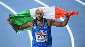 Jacobs' winning time of 9.80 seconds. Athletics This Is Who Lamont Marcell Jacobs Is The Blue Record Holder On The 100 Meters Ruetir