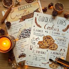 Caro From Woodland Sur Instagram Les Recettes Peintes Je Ne Sais Pas Si C Est Le Retour De La Album De Recette Carnet De Recette Cahier De Recette