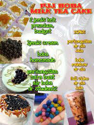 Ini adalah cara mudah buat kek boba milk tea! Pjj Boba Milk Tea Cake Online Cooking Class Cikbunga Facebook