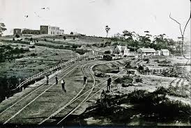 Katoomba Railway Station In 1881 And The Construction Of The Carrington Hotel A W Katoomba Carrington New South Wales
