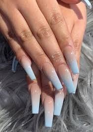 They're called ballerina nails or coffin nails because the shape resembles both a coffin and a ballerina's slipper. Ombre Nails Ombre Acrylic Nails Glitter Nails Almond Nails Spring Nail Coffin Nail Art Design Ombre Acrylic Nails Gorgeous Nails Nail Designs