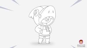 Find more coloring pages online for kids and adults of shark leon brawl stars coloring pages to print. How To Draw Shark Leon Brawl Stars Draw It Cute
