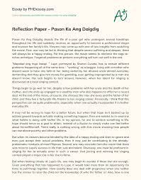 Ang kanyang mga magulang ay halos ng mamatay dahil sa pagkakabalisa sa kanilang nawalang anak. Reflection Paper Pasan Ko Ang Daigdig Phdessay Com