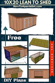 Free 10x20 lean to shed plans pdf. 10x20 Shed Plans Diy Lean To Shed Howtospecialist How To Build Step By Step Diy Plans Diy Storage Shed Plans Storage Shed Plans Wood Shed Plans