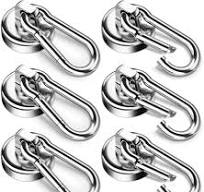 FINDMAG 6 Pack Magnetic Hooks with Swivel Carabiner, 70LBS Neodymium Magnet  Hooks Heavy Duty, Strong Magnetic Hooks for Hanging Magnet with Hook for ...