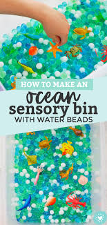 Kitchen sensory bin ideas aba. How To Make An Ocean Sensory Bin With Water Beads One Lovely Life