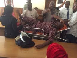 Image result for dino melaye on stretcher