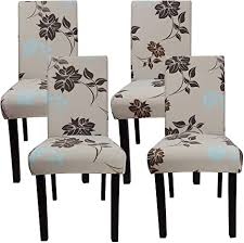 You can change the entire look of your chairs with just refinishing paint or wood and change the seat fabric. Amazon Com 4 Pack Dining Chair Covers Stretch Chair Slipcovers For Dining Room Kitchen Hotel Removable Washable Floral Pattern K 8 Home Kitchen