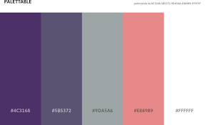 Grey blue and purple color schemes. Colour Scheme Palette With 5 Colours Including White Pink Blue Grey Purple Blue And Purple Colour Combinat Color Schemes Blue And Purple Color Combinations
