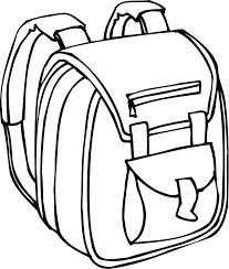 Black And White Bag Outline Pin By Chris Hulse On School Things 2 School Bags Drawing Bag Coloring Pages For Boys