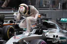 Race Winner Lewis Hamilton Mercedes Amg F1 W07 Hybrid Celebrates In Parc Ferme At Monaco Gp Formula 1