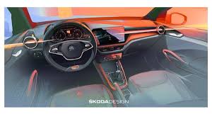 Generation ⏩ official first footage in traffic from the czech road of new skoda fabia 2021 version. Skoda Fabia Interior Sketches Reveal More Space Inside
