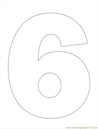 Simple free numbers coloring page to print and color : Colnumber6 Coloring Page For Kids Free Numbers Printable Coloring Pages Online For Kids Coloringpages101 Com Coloring Pages For Kids