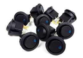 I hope the above steps to wire a headlight to a step 3: Audiopipe Black Round Rocker Switch With Blue Led 3 Prong Car Spst Toggle 10 Pc Ebay