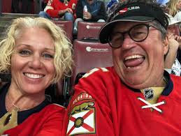 Sophie and I went undercover at the Leafs game in Florida