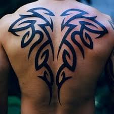 Tribal back tattoos for men with chinese word. Back Tattoos For Guys Tribal Tattoos Tribal Back Tattoos