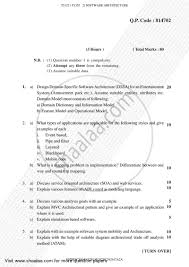 Software Architecture 2016 2017 Be It Information Technology Semester 7 Be Fourth Year Cbgs Question Paper With Pdf Download Shaalaa Com L an architectural pattern is a set of architectural design decisions that are applicable to a recurring design problem, and parameterized to account for different software development contexts in which that problem appears.