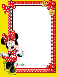 Free Printable Disney Borders And Frames بالعربي نتعلم Disney Scrapbook Minnie Mouse Decorations Happy Birthday Art