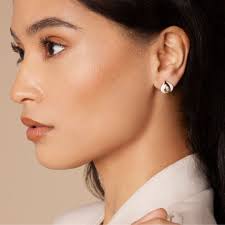 Terra Nova White Enamel and Diamond Earrings