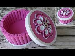 How To Make Jewellery Box At Home Jewellery Box Banane Ka Tarika Youtube Caixas Artesanais Lembrancinhas Em Eva Artesanato Em Eva