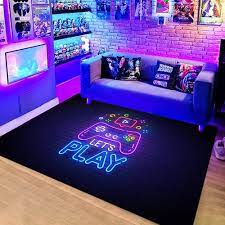 PEIHUODAN Tapis Gamer Sol Chambre Ado Garcon Adulte Enfant Console De Jeu  Néons Manga Motif Grand Tapis Adolescent Manette Gamepad Tapis Salon  Lavable Anti Derapant Moderne Tapis (Violet,80x160cm) : Amazon.fr: Cuisine  et