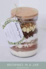 brownies in a jar homemade gift with