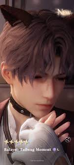 Finally I get Rafayel cat and new clothes. 75 pulls I want yet Sylus 😔  Anyway... I really in love 😍 he looks so adorable 🥺