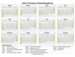 These templates are suitable for a great variety of uses: 2021 Printable Calendar Templates For United Kingdom Uk Bankholidays Co Uk